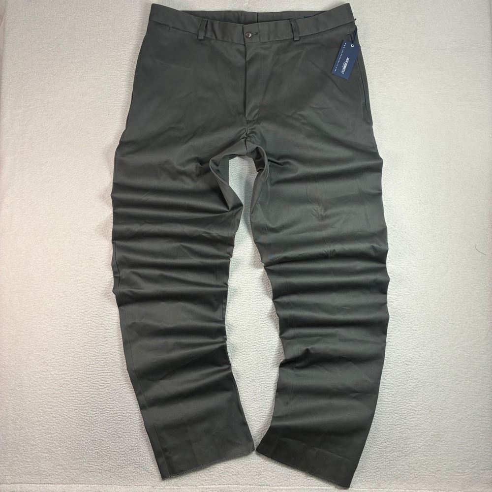Jack Donnelly Chino Pants Men 38x38 Gray Original Fit Cotton Twill Unhemmed NWT
